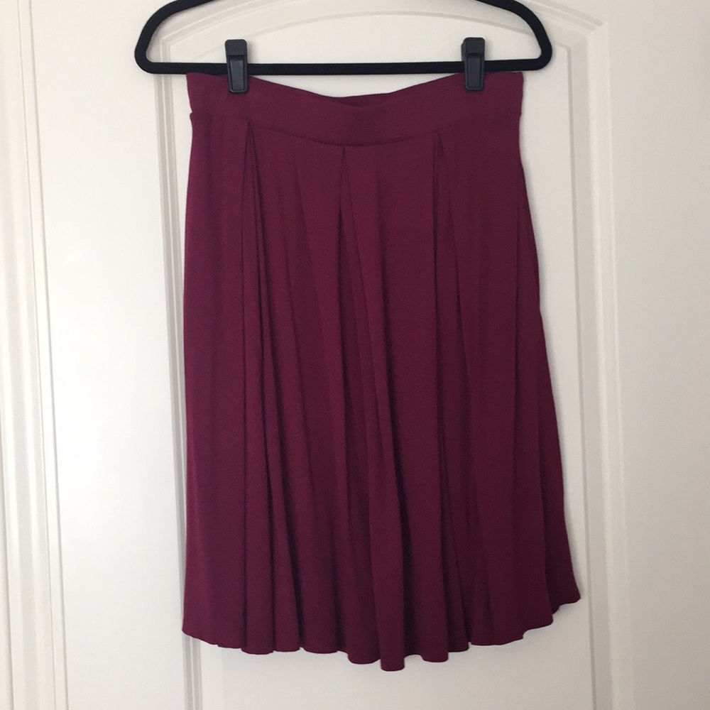 LuLaRoe wine colored Madison skirt NWOT